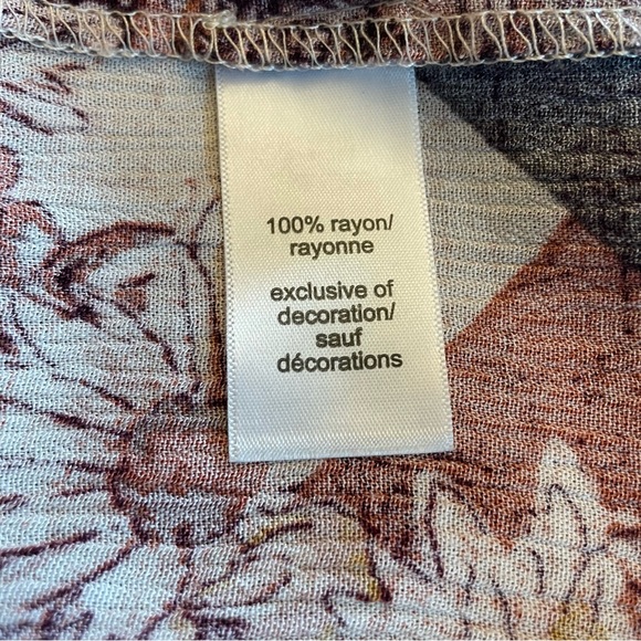 Maurices Crochet Trim Babydoll Floral Boho 3/4 Sleeve Patchwork Design Blouse 1X - Picture 7 of 12